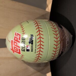 Topps 2026 Series 1 Baseball Egg Tin (Green-59 Cards Per Tin) Sealed In Plastic